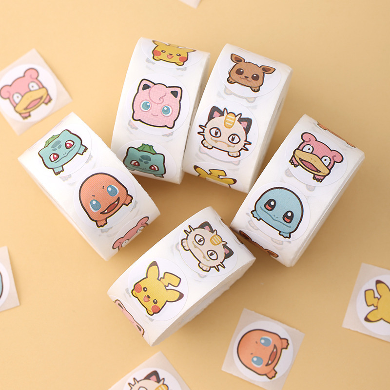 Laptop Accessories Kids - 500pcs 롤 만화 포켓몬 스티커 Kawaii