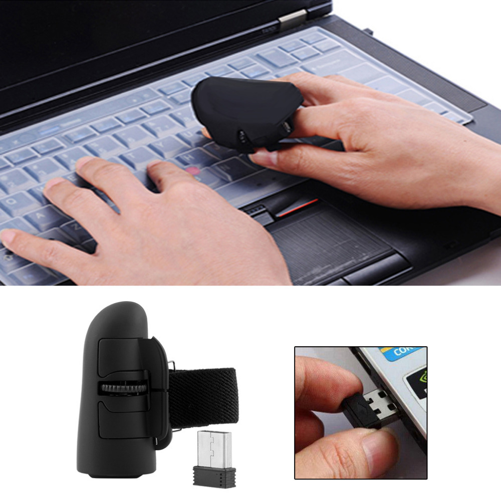 Mini Wireless Mouse - 범용 2.4GHz USB 무선 손가락 반지