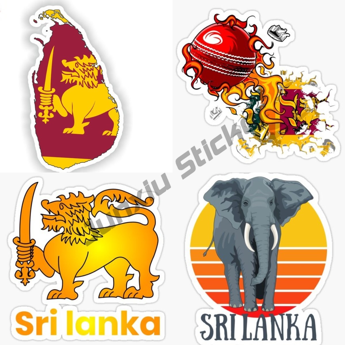 Laptop Accessories Sri Lanka - 패션 자동차 스티커 스리랑카 국기 지도