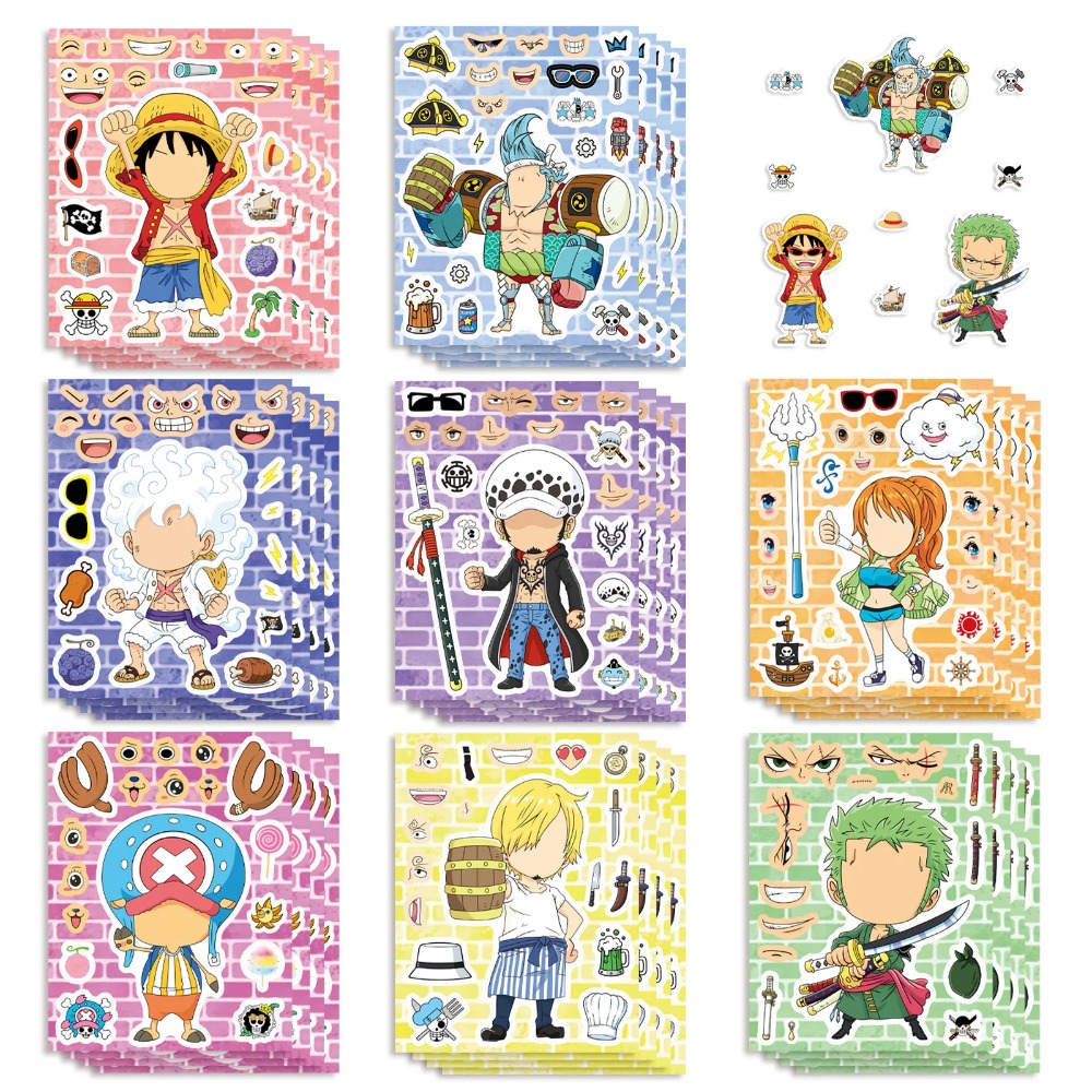 Laptop Accessories Kids - 8/16/24장 원피스 루피 어린이 퍼즐 스티커