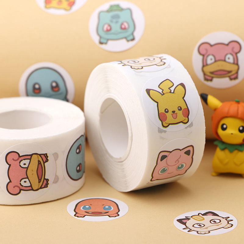 500pcs 롤 만화 포켓몬 스티커 Kawaii 애니메 - Laptop Accessories Kids 리뷰 및 가격