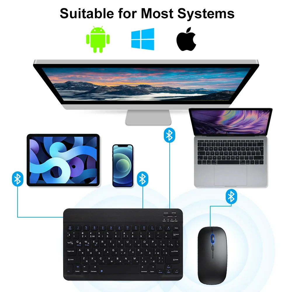새로운 2025 블루투스 무선 키보드 마우스 IOS 안 - Mini Wireless Mouse 리뷰 및 가격