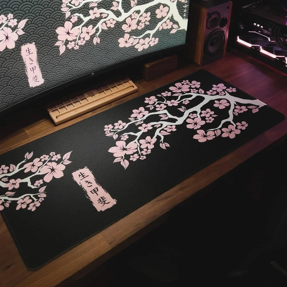 일본 사쿠라 마우스 패드, 카와이 흑백 데스크 매트,  - Laptop Accessories For Protection 리뷰 및 가격
