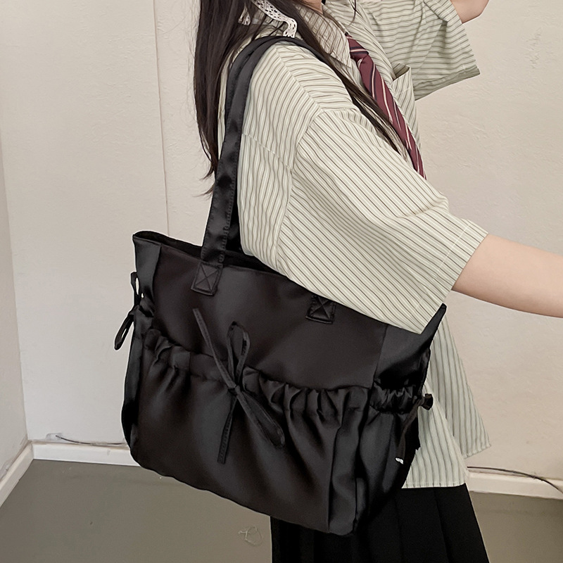 새틴 발레 스타일 Pleated Bow Girls 어깨 - Laptop Accessories Girls 리뷰 및 가격