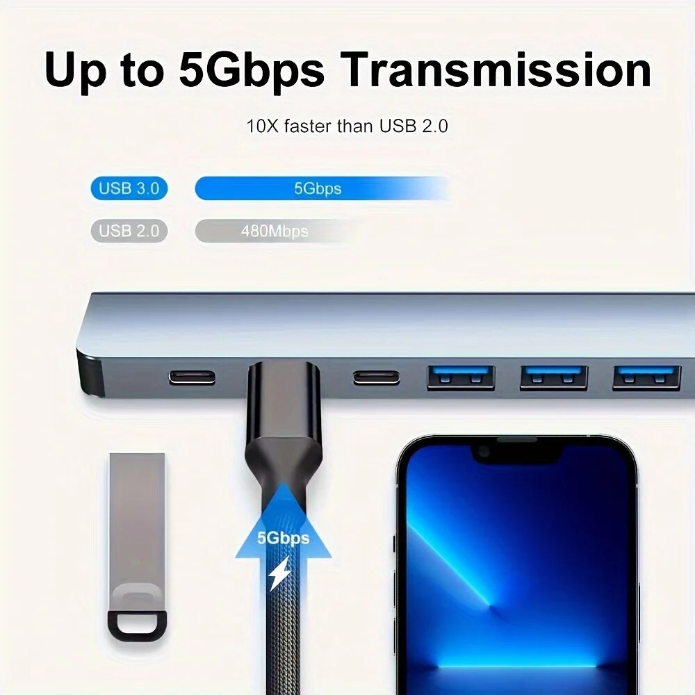 2 in 1 USB3.0 허브 7포트 타입 C 확장 스 - Laptop Accessories Price 리뷰 및 가격