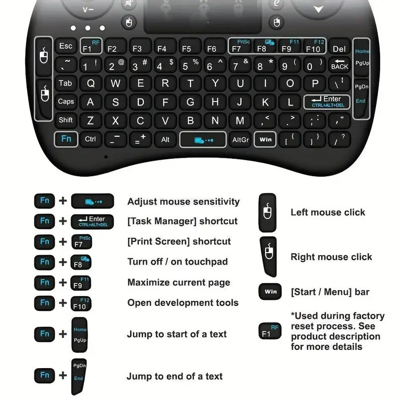 미니 무선 키보드 2.4GHz 백라이트 없음 마우스 터 - Mini Wireless Mouse 리뷰 및 가격