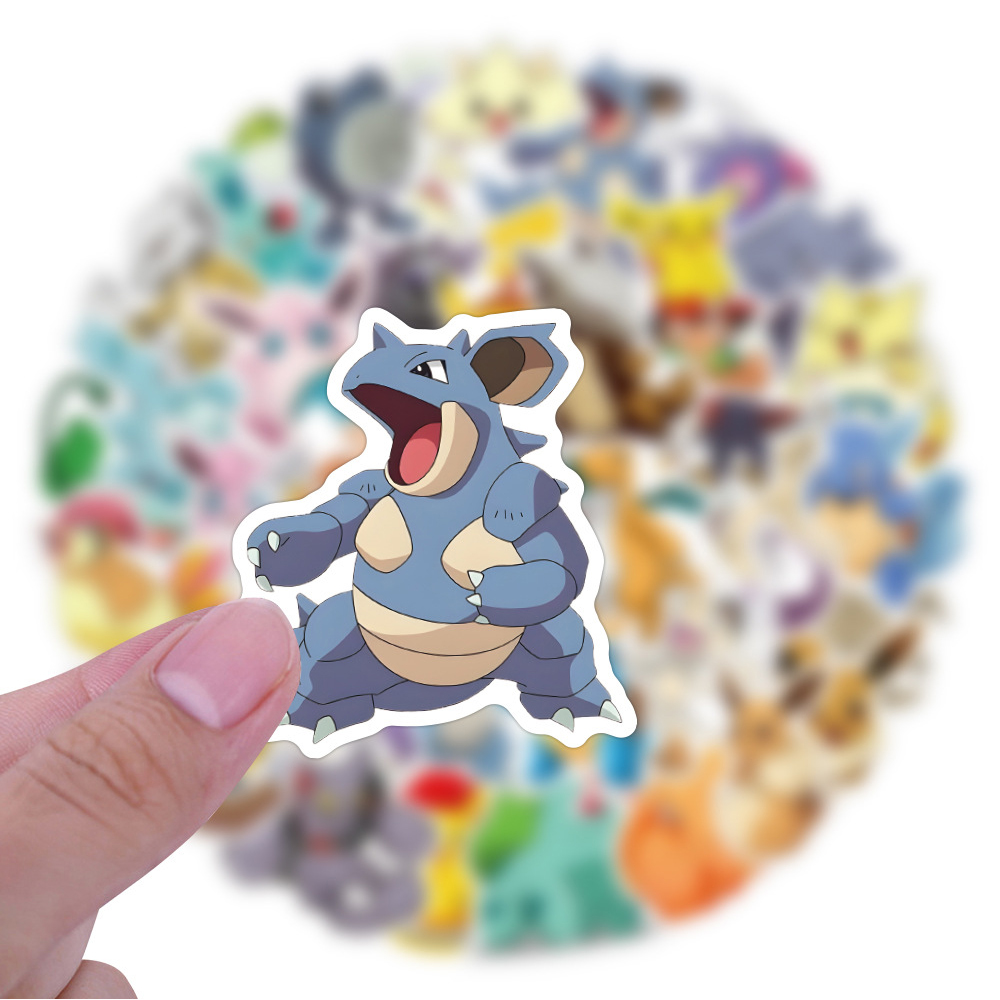 50/60pcs 귀여운 만화 애니메이션 포켓몬 스티커  - Laptop Accessories Kids 리뷰 및 가격
